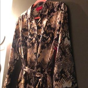 J. Lopez Belted Dress/Kimono Medium Snakeskin NWT